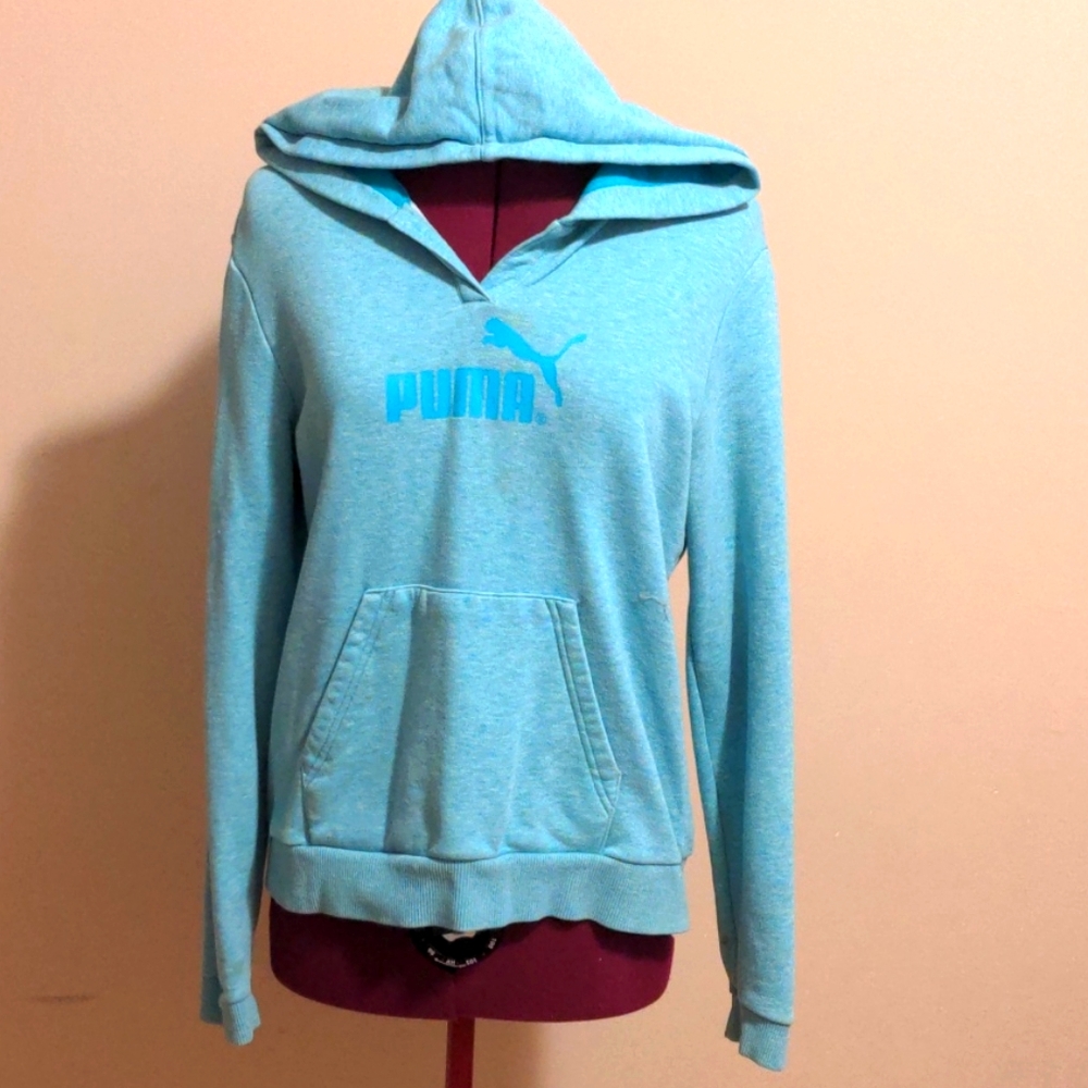 Teal puma hoodie